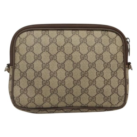 GUCCI GG Supreme Shoulder Bag Pvc Beige Gold 56 02 068 - Picture 3 of 12